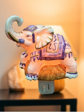 Porcelain Elephant Night Light with Gift Box